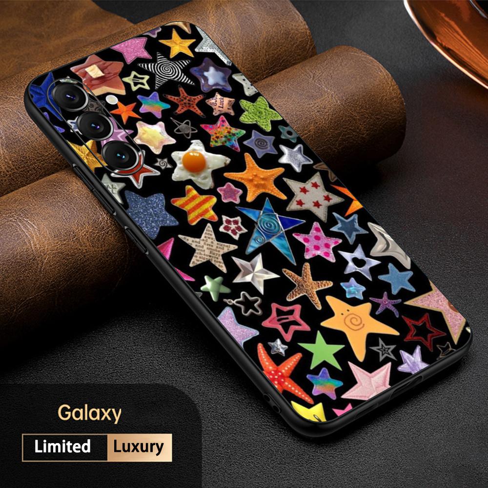 Fashion Cool Star Hot Selling Pattern Phone Case For Samsung Galaxy S26 S25 S24 S23 S22 S21 Plus Ultra Note20 Soft Black