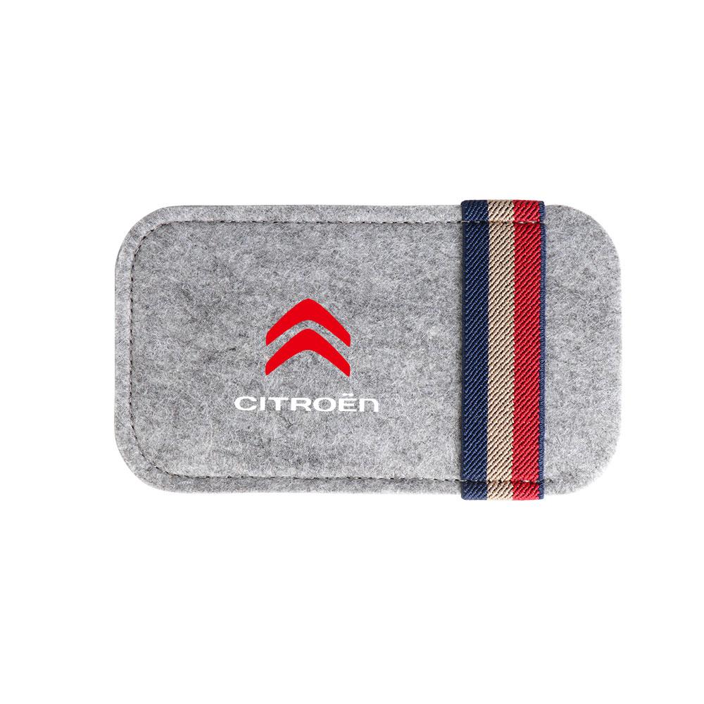 

1pc Felt Car Sunglasses Organizer Bag Eyeglass Storage Clip For Citroen C1 C2 C3 C4 C4L C6 C5 VTS DS5 Auto Accessories Styling For Citroen
