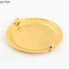 Hammer Patterned Metal Fruit Tray Ornament Dessert Plate Cake Plate Fruit Plates Salad Bowl Dim Sum Dish Storage Tray
