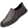 Men's Casual Shoes 2024 Summer New Trend Driving Leather Shoes Men's Leather Soft Sole Middle-aged and Elderly Dad Shoes