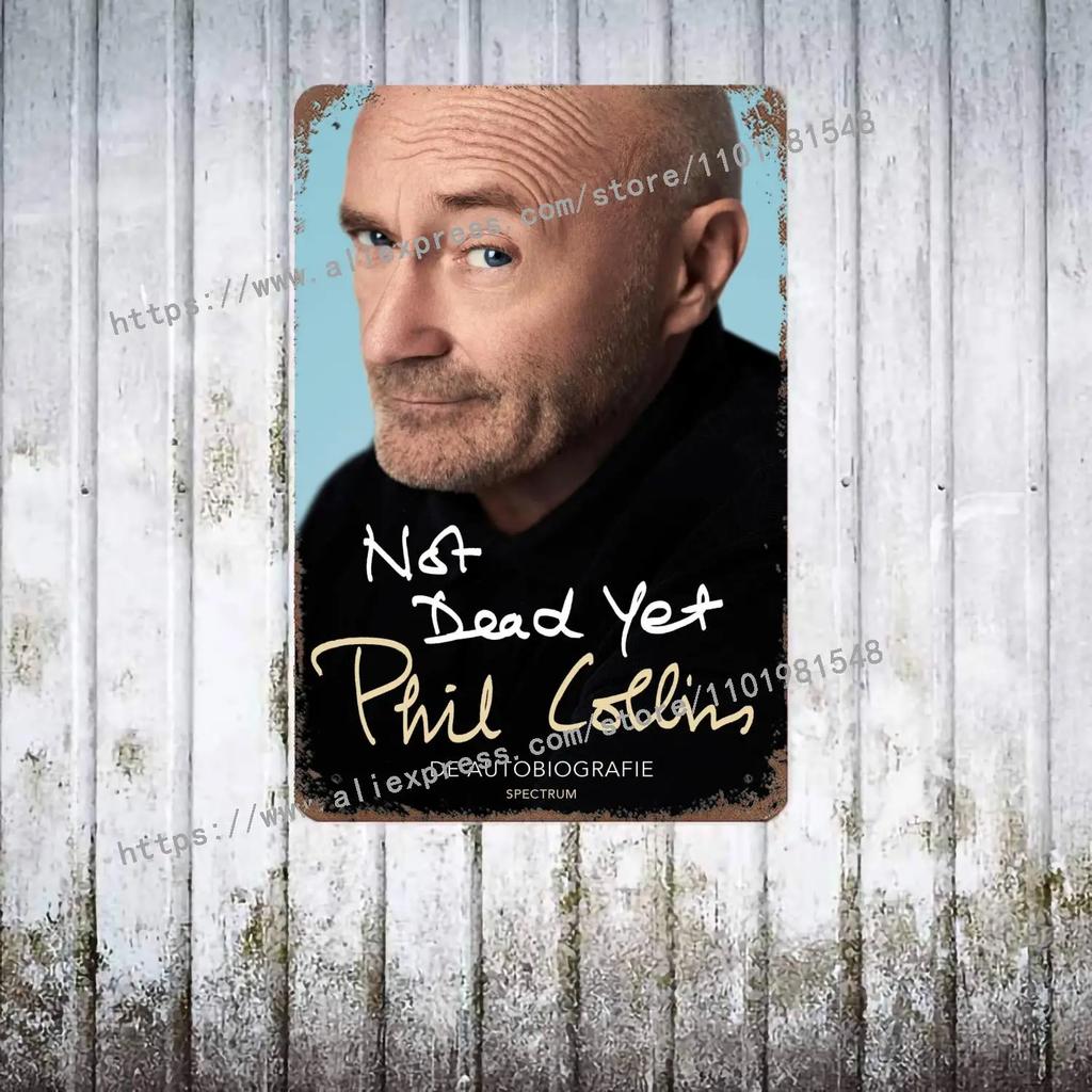 Phil Collins Drummer Metal Decor Poster Vintage Tin Sign Metal Sign Decorative Plaque for Pub Bar Man Cave Club Wall Decoration