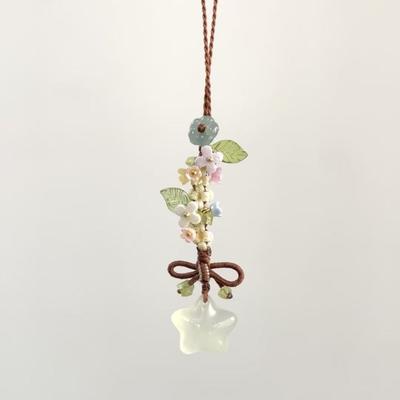 Sweet and Cute Star Flower Pendant Chinese Style Mobile Phone Strap Mobile Bag Pendant  Women Girls