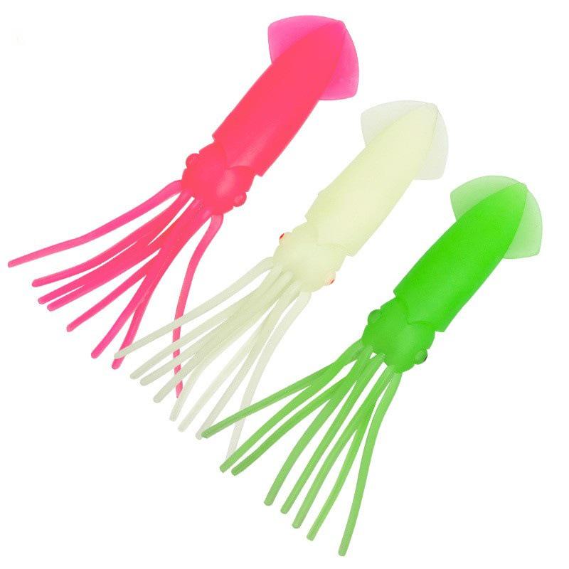 

Біолюмінесцентна силіконова приманка кальмар та восьминіг для морської риболовлі та тролінгу 12cm single piece