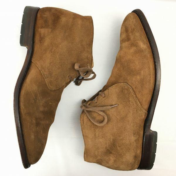VAN BOMMEL All Leather Goodyear Welted Suede Chukka Boots Brown size 8.5G 27.0-27.5 Men's(USED)