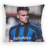 Lautaro Martinez Calciatore Federa per cuscino Federa antiacaro Cerniera invisibile Peluche corto setoso Copricuscino per divano