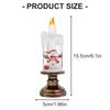 Christmas Snow Globe LED Candle Lamp With Dynamic Snowfalls Effect Crystal Ball For Home Decoration Holiday Gift