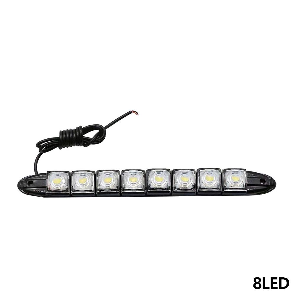 Car Led DRL Daytime Running Light 6/8/9/10/12/16/20LED White Waterproof Driving Fog Bulb Car Styling Lights Auto Truck Lighting