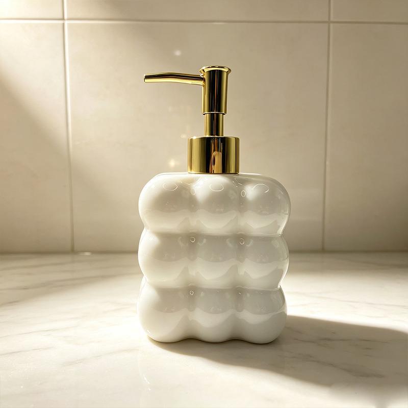 Press-Type Glass Dispenser Bottle for Home or Hotel - Ideal for Hand Soap, Shower Gel, and Lotion.