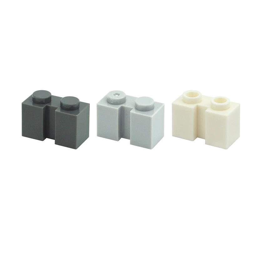 40Pcs MOC Bricks Special Series Parts Thick Brick 1 X 2 with Groove Building Blocks Particels DIY Toys Gifts Compatible 4216