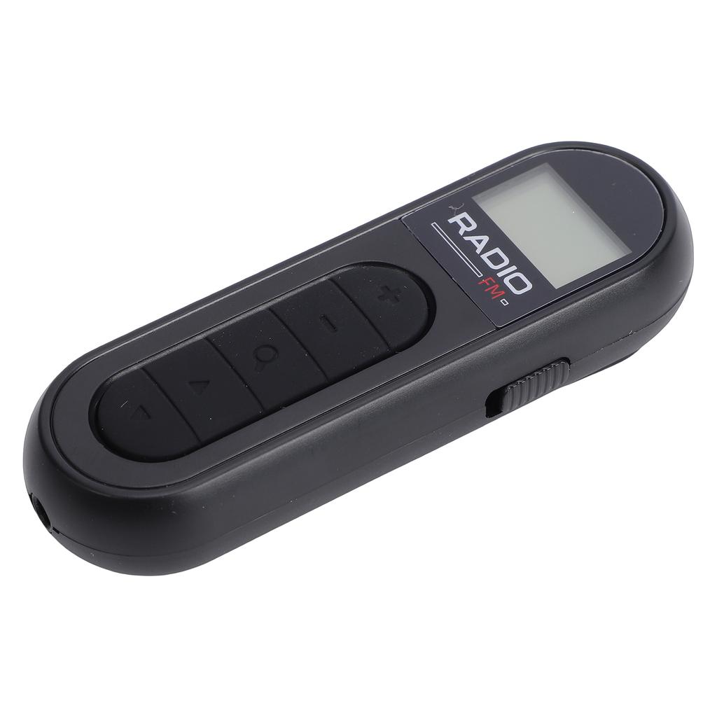 FM Radio Rechargeable Portable   Transistor Radio with LCD Screen Headphone and Belt Clip for Jogging Walking