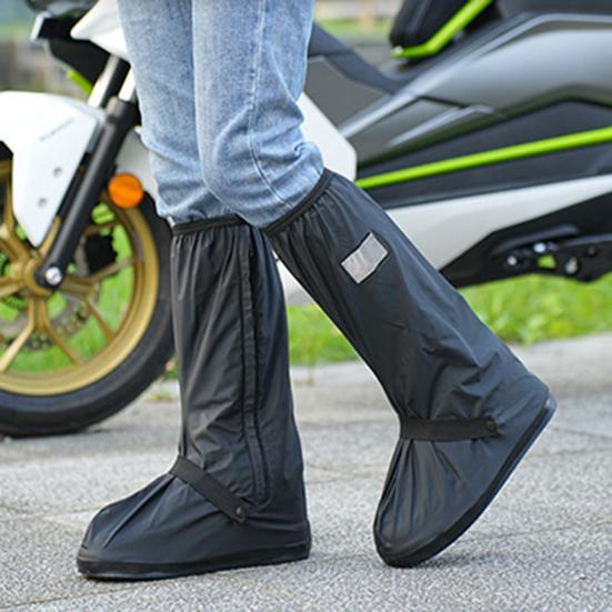 1 Pair Rainproof Boot Covers PVC Fabric Anti-Slip Design Waterproof