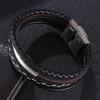 Trendy Leather Bracelet For Men Punk Rock Jewelry Gift Male Wrist Bracelet Jewelry