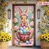 Easter Egg Rabbit & Sheep Party Decoration Banner for Indoor/Outdoor Porch & Wall