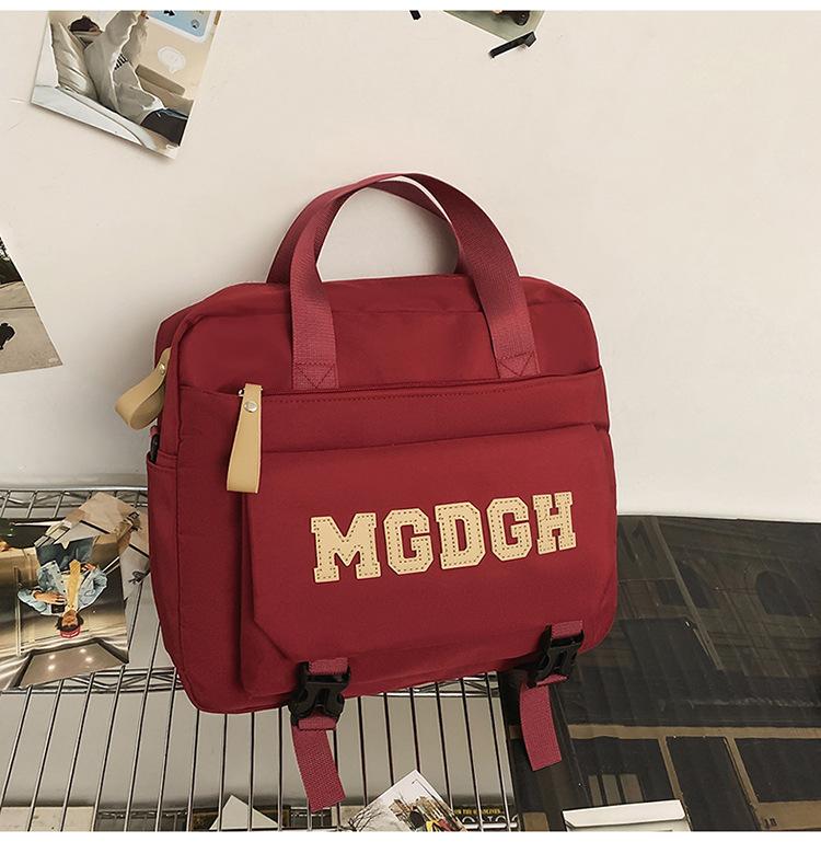 Schoolbag trendy cool fashion versatile backpack junior high school student schoolbag simple large capacity letter casual couple backpack