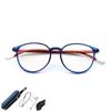 Stylish and Reading for Women and with Blue Light Round Boston UV [ESAVIA] Ultra-lightweight Glasses, TR90, Men, Cut, Frame, Protection.