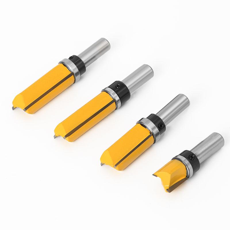 1pc 12mm 12.7mm Shank Template Trim Hinge Mortising Router Bit Straight End Mill Tenon Woodworking Tools