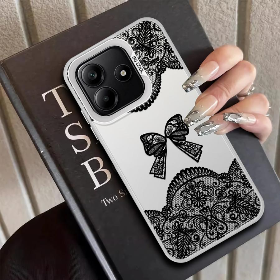 Cute Black Lace Case for Xiaomi Mi 11 Lite 13T 12T Pro Back Phone Cover