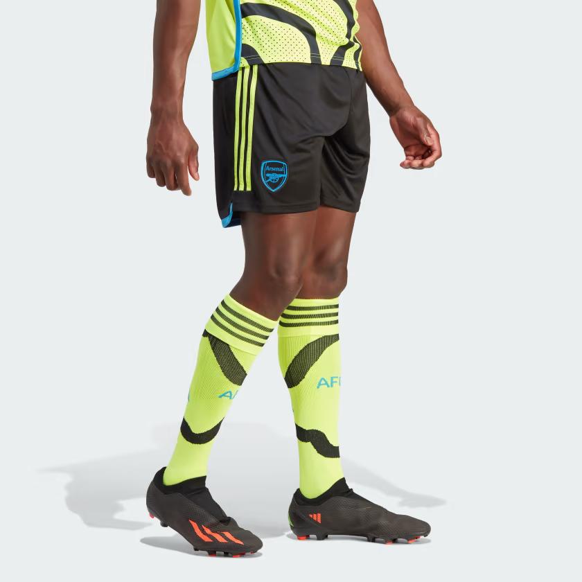 Adidas Arsenal 23/24 Away Shorts Logo Color Block Elastic Waist Straight Football Shorts Men Shorts Black HR6925