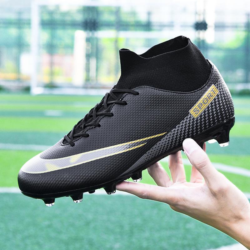 

Футбольные тренировочные кроссовки с высоким верхом для детей 2024 года, длинные/сломанные бутсы, в наличии размер 47 36