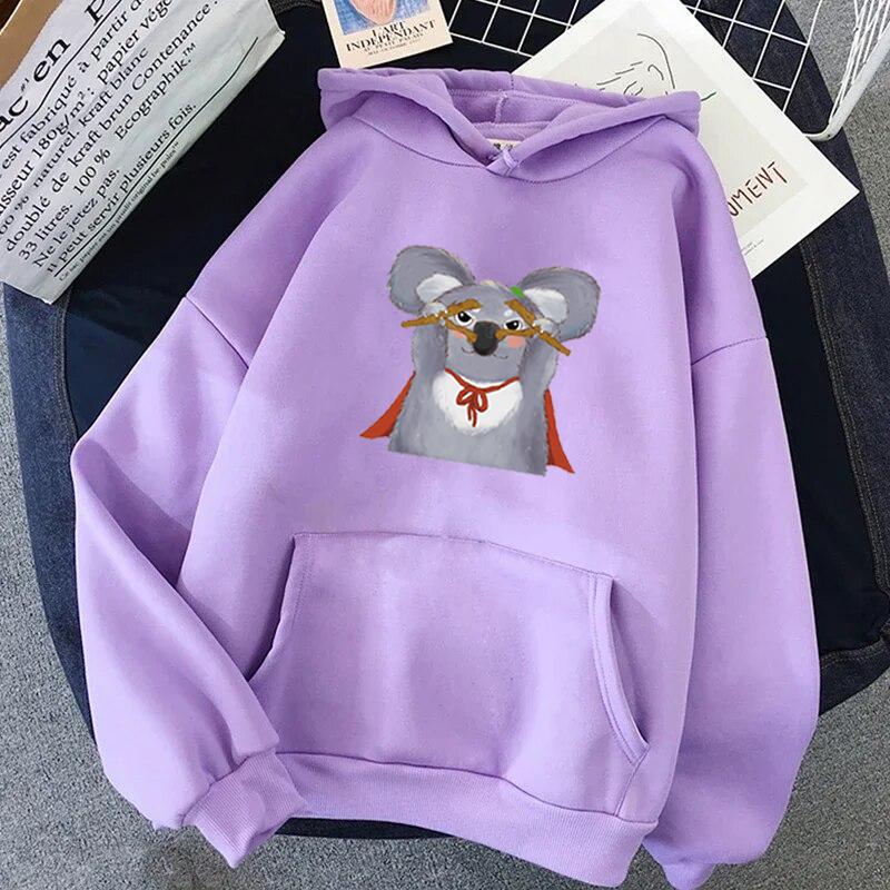Sweat à capuche drôle le chat pour femmes, mode Kawaii coréen Harajuku, vêtements de dessin animé des années 90, capuche surdimensionnée pour filles