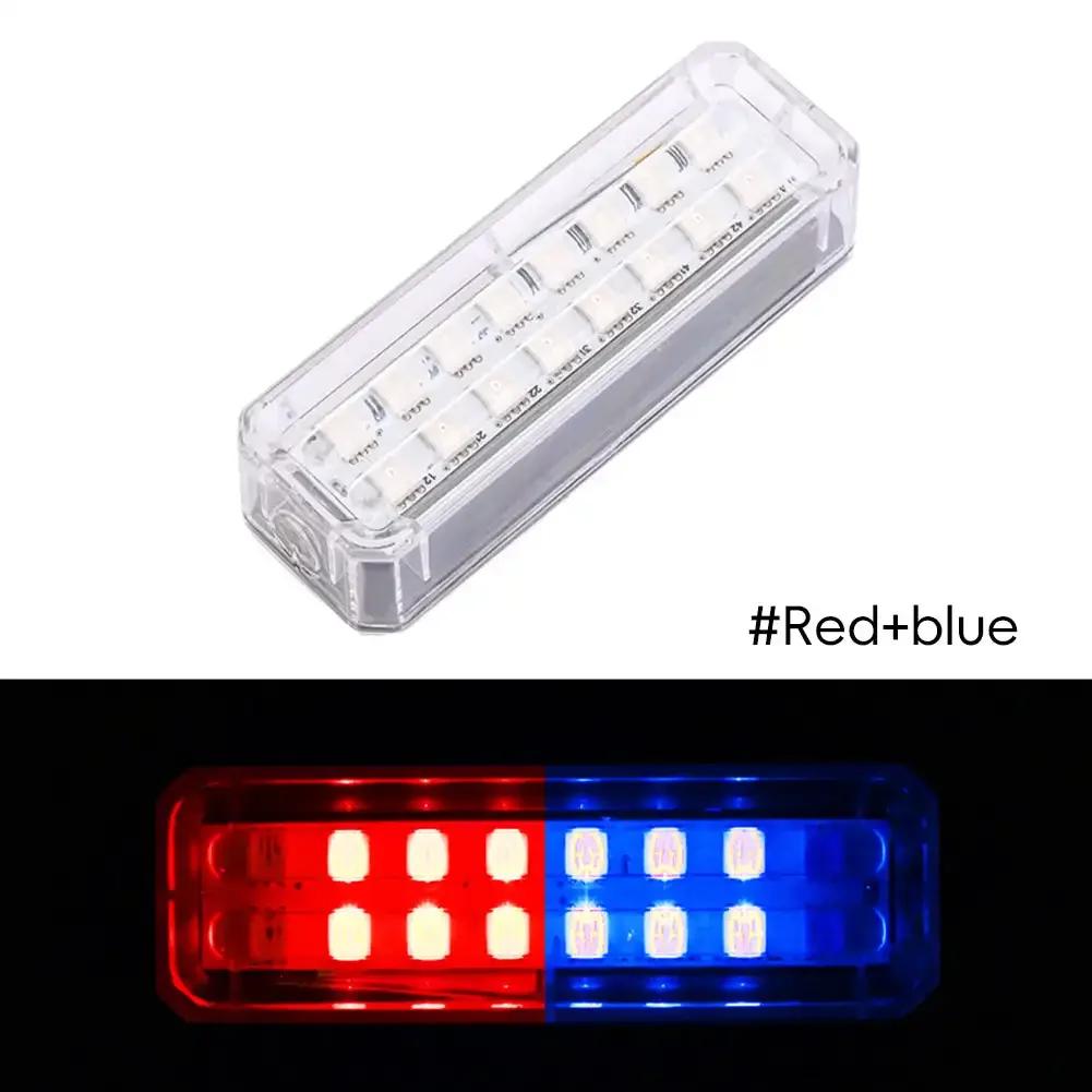 Car Solar Energy Warning Light LED Flashlight Indicator In-Night Caution Strobe Warning Light Running Lamp Clear For All Vehicle