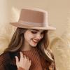 New Autumn and Winter Women's Felt Hat British Retro Elegant Hat Big Brim Casual Versatile Top Hat