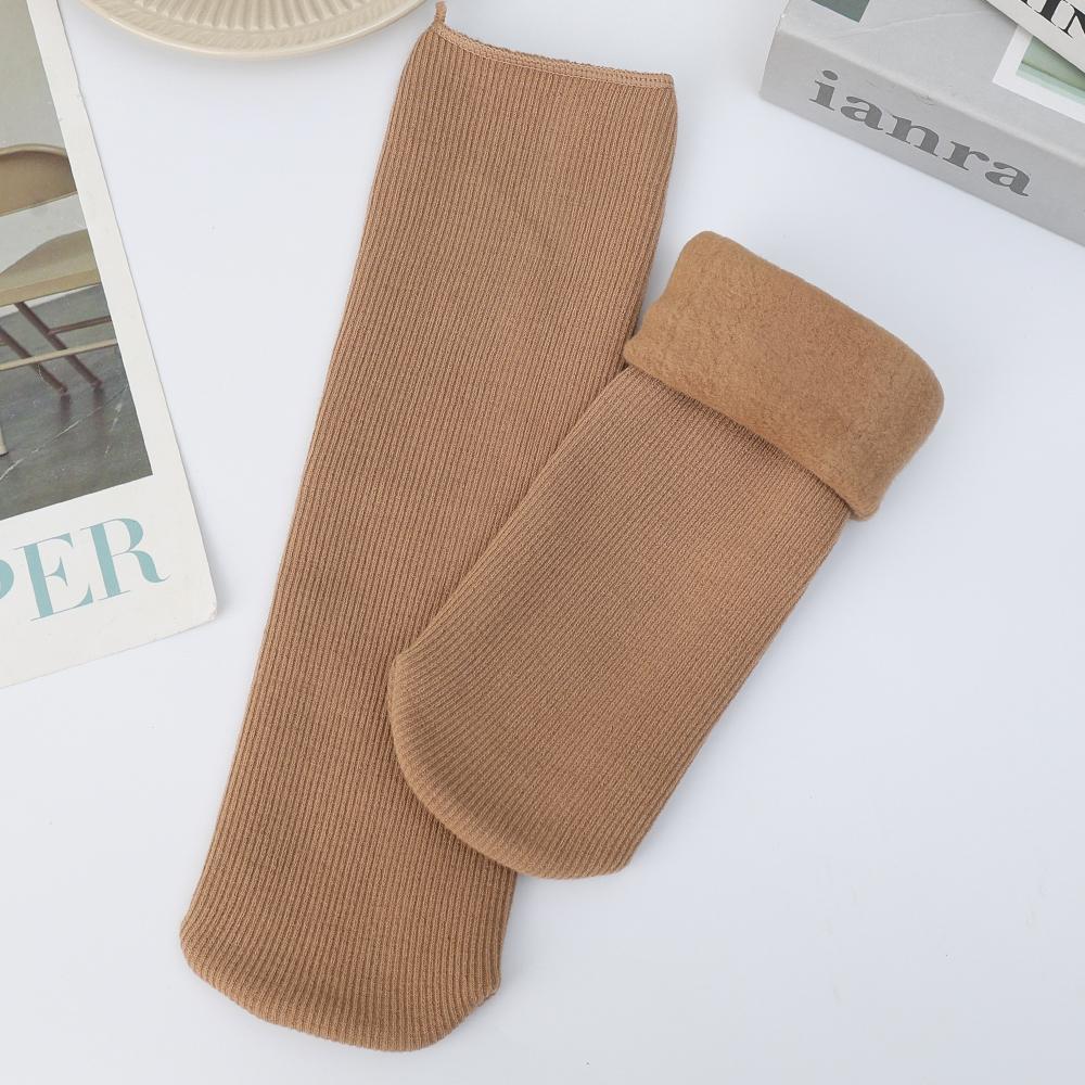 

1/5pairs Unisex Winter Warm Sockings for Women Girls Socks Thicken Thermal Socks Black Beige Seamless Snow Floor Unisex Socks One Size