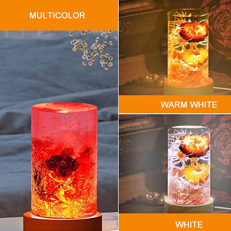 1/2/4Pcs Round Wooden LED Night Light Base for Decorative Holder Display Stand For Crystals Glass Ball Decor Art Ornament