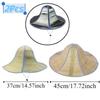 2Pcs Adjustable Foldable Straw Sun Hat Breathable Fishing Sunshade Caps Wide Brim Hat  Summer