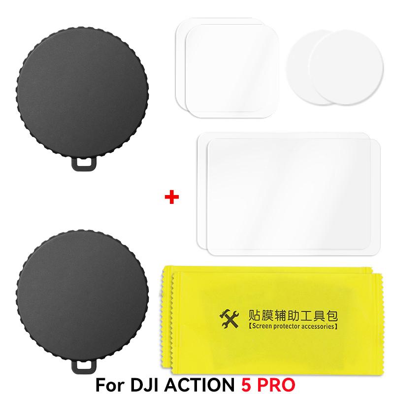 For DJI Osmo Action 5 Pro 4 Accessories Sports Camera Silicone Lens Cover For DJI Osmo Action 4 5 Pro Protective Cover