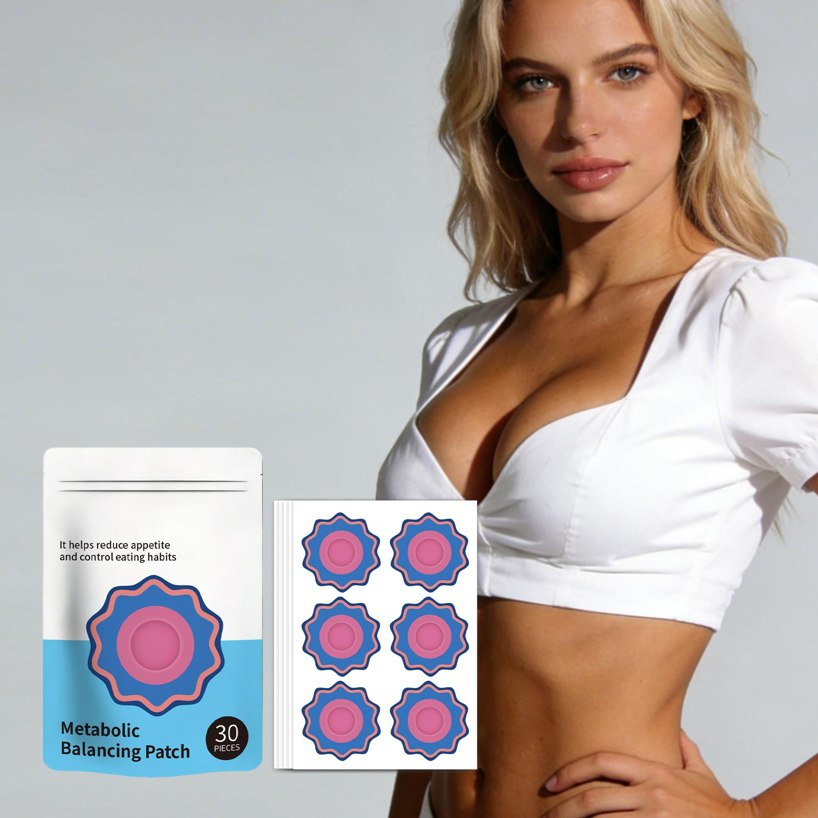 

Metabolic Balancing Patch 30 Pieces Appetite Control Eating Habit Support Adhesive Body Patch for Metabolism Regulation One Size белый