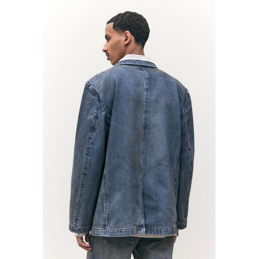 H M Loose Fit deniM Jacket deniM Blue