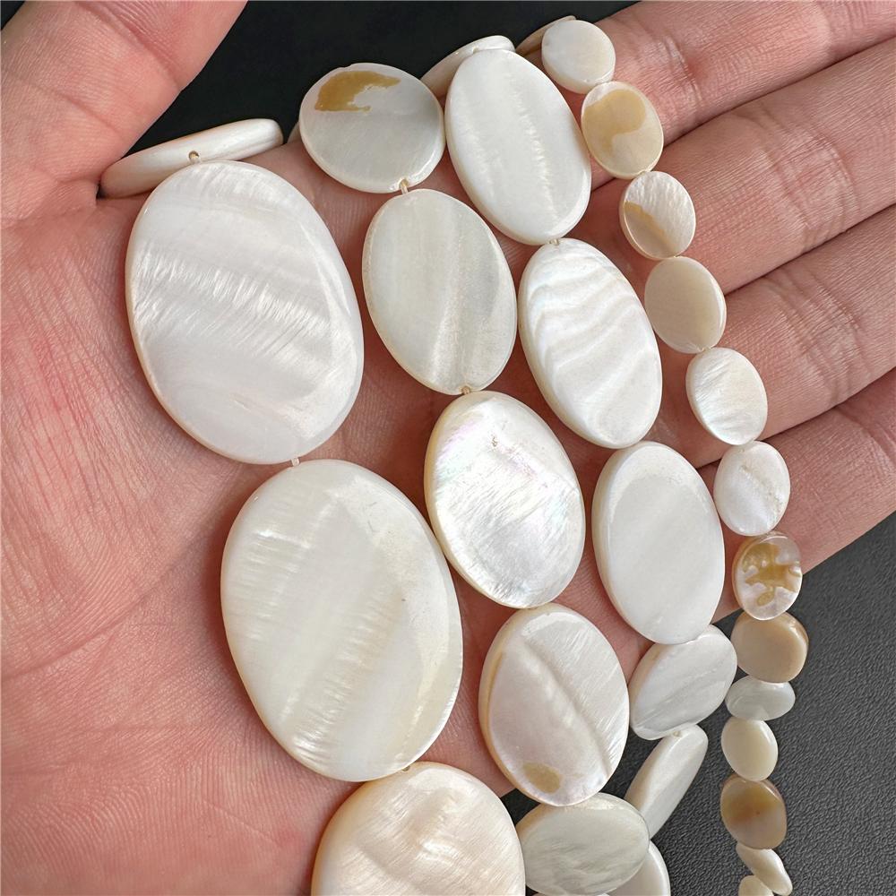 Oval Shape Natural Shell Loose Beads DIY For Jewelry Making Bracelet Necklace Earrings Pendants Accessories Wholesale