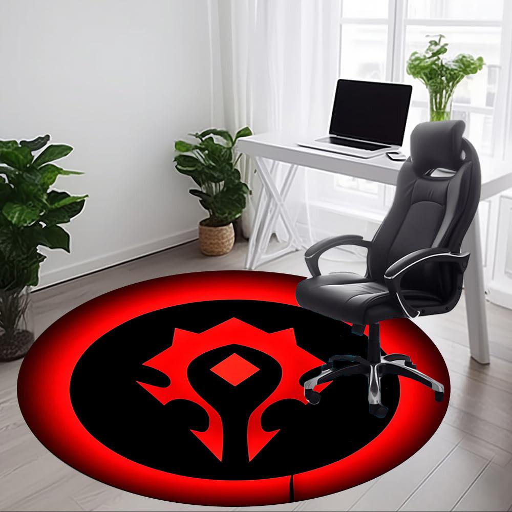 1pc World Of Warcraft Office Round Area Rug, Indoor Mat Suitable For Office, Under Office Chairs Bedroom Living Room Home Decor, Room Deco