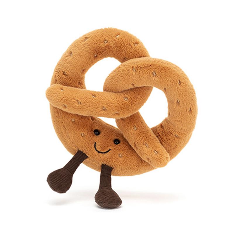 JELLYCAT Fun Food Series Alkaline Water Bread Knot Companion Brown Doll Plush Doll 18cm/30cm Height