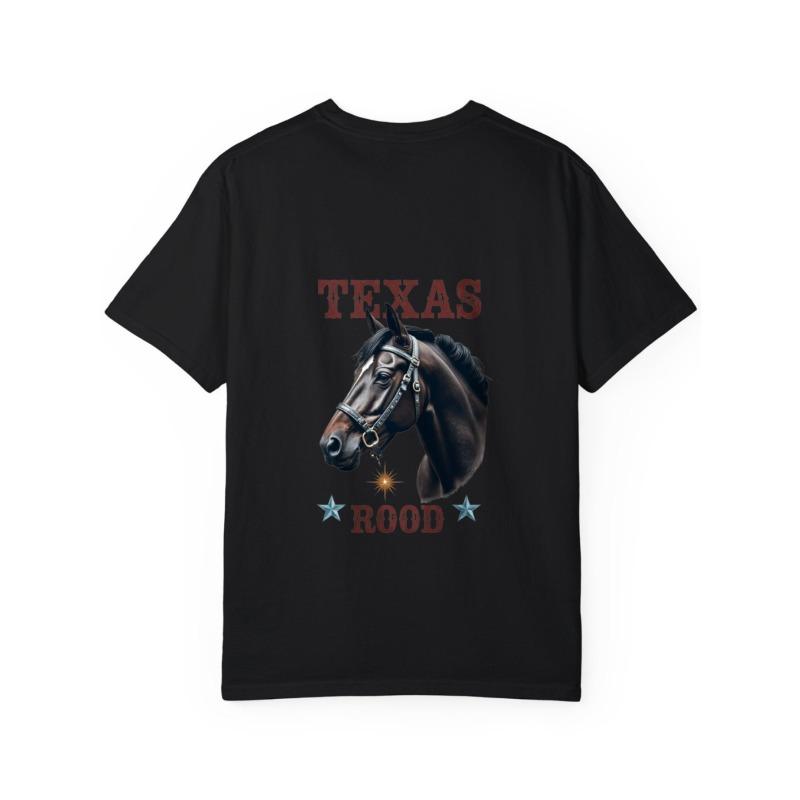 Texas Rood Pferdedruck T-Shirt Weiß Lässig Westernstil Grafik-T-Shirt für Herren Outdoor Reiten und Ländlicher Lebensstil