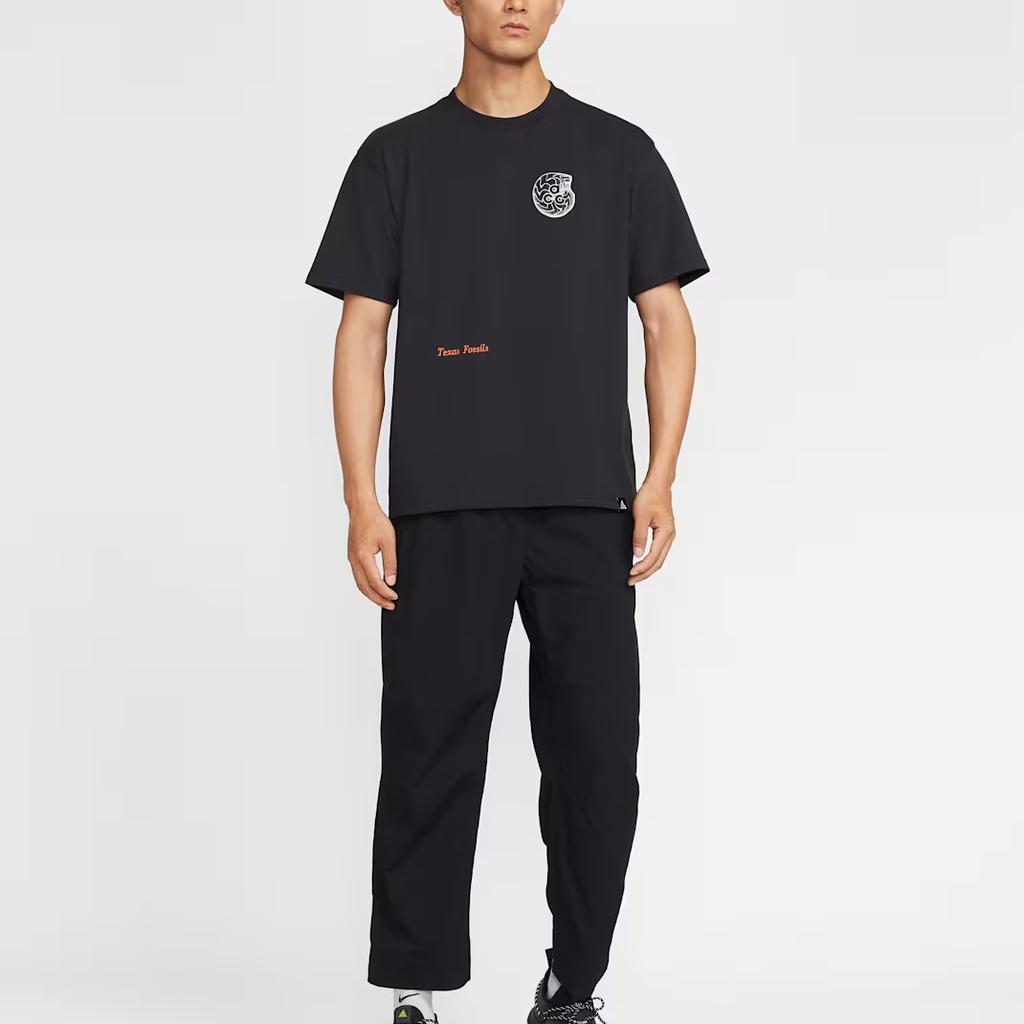 Nike ACG Breathable Outdoor Sports Crew Neck Short Sleeve T-Shirt for Men, Black