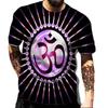 Geometric Shape Creative Design Colorful Vortex 3D Printed T-shirt Casual Street Men's T-shirt