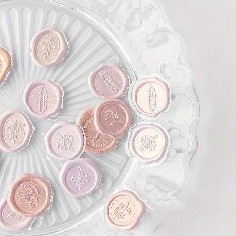18Pcs/pack Wax Seal Stamp Sticker Multi-purpose Wax Seal Sticker For DIY Scrapbook Letter Envelope Invitation Decoration