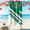 Giant Beach Blanket with Sporting CP Lisbon Football Crest, Quick Dry Microfiber, Soft Portable, for Beach Pool Travel