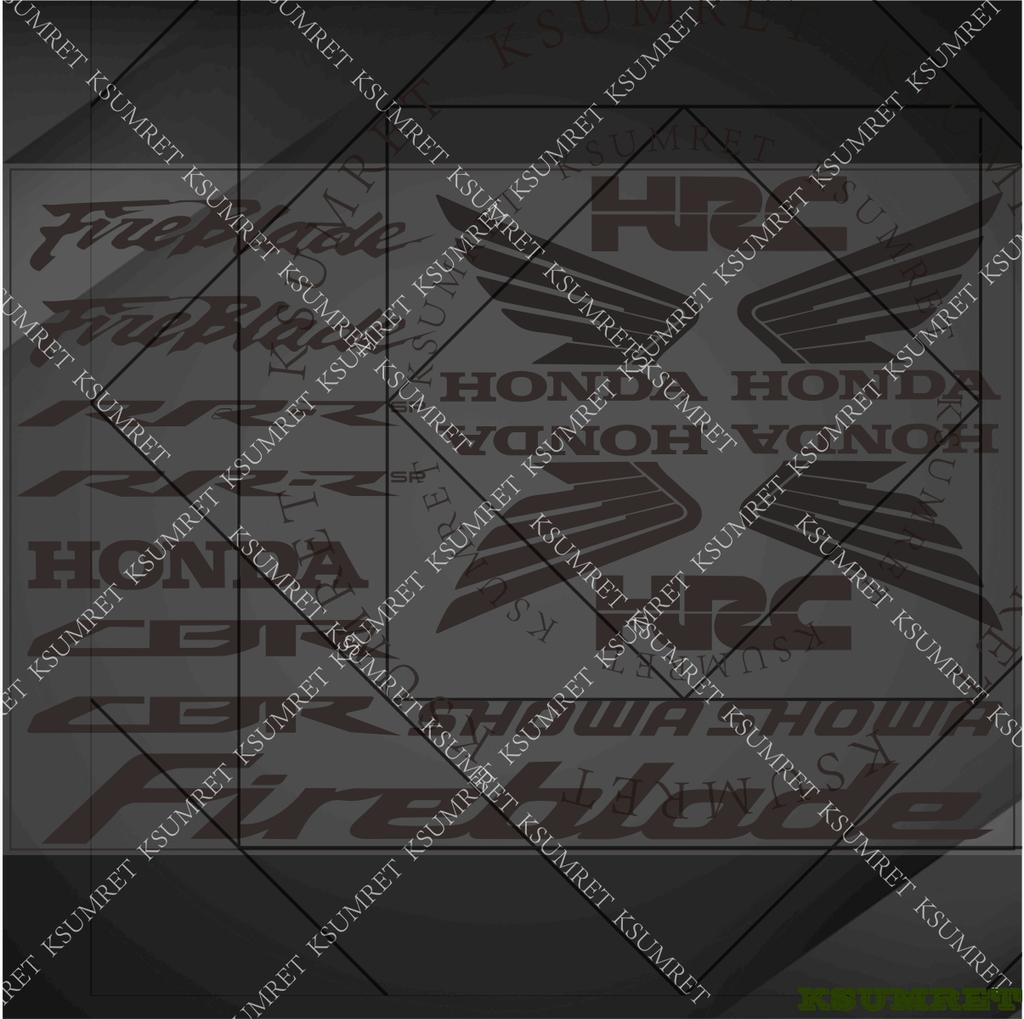 WRS2 For Honda Fireblade Motorcycle Stickers CBR1000RR CBR900RR RR-R SP HRC Racing Logo Decal Waterproof