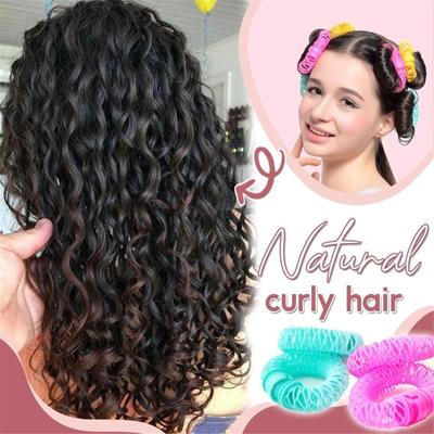 Donut Hair Natural Curlers  Sticks Rollers Circle Spiral Plastic Hair Curly