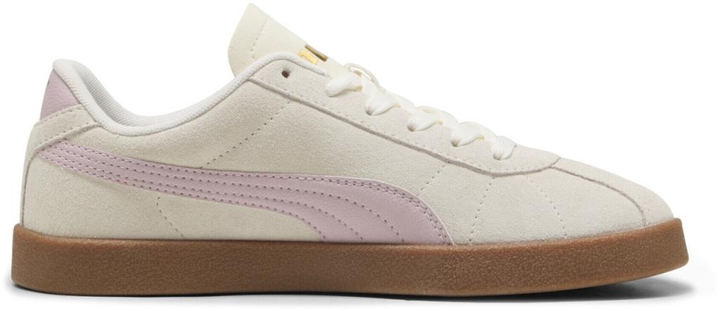 Puma Club II Suede Sneakers In Warm White/pink Lilac/green