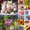 Frameless Flowers DIY Digital Painting by Numbers Oil Painting Handmade Gift Home Decoration Canvas Painting