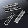 AAAIX1 3D Metal Car Logo Badge Stickers Accessorie For Skoda Kodiaq Octavia Enyaq Kamiq Scala Rapid Superb Karoq Vision RS Yeti A7 MK2