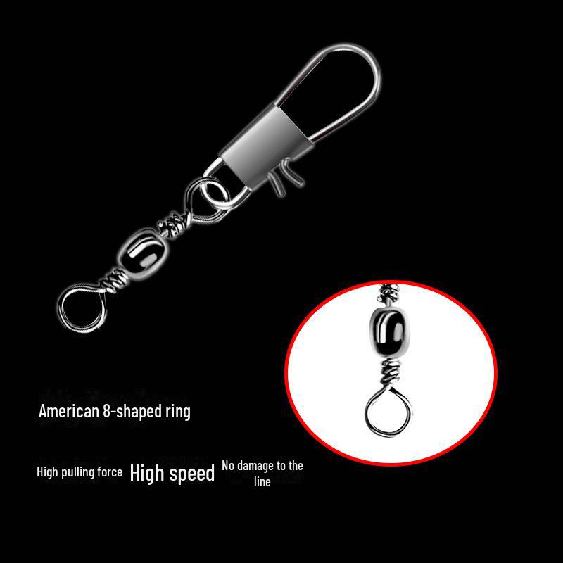 Stainless Steel B-Type Pin Swivel Connector Fishing Lure Accessories