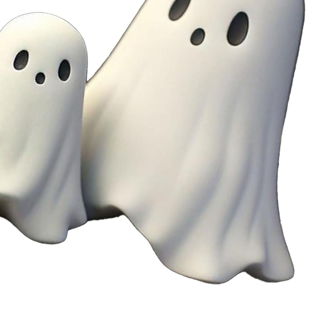 Cute Ghost Figurine Spooky Resin Statue All Hallows Day Porch Indoor Home Decoration