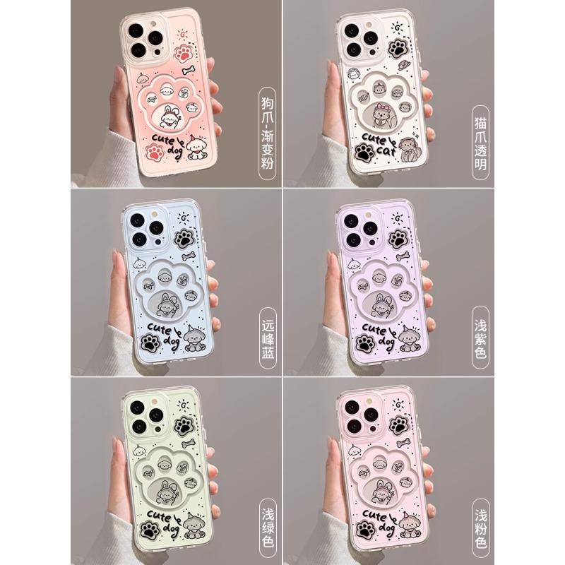 Cute Claws Are Suitable for Apple 16promax Mobile Phone Case 13 New 15pro Transparent 1211Pro All-inclusive Anti-drop.