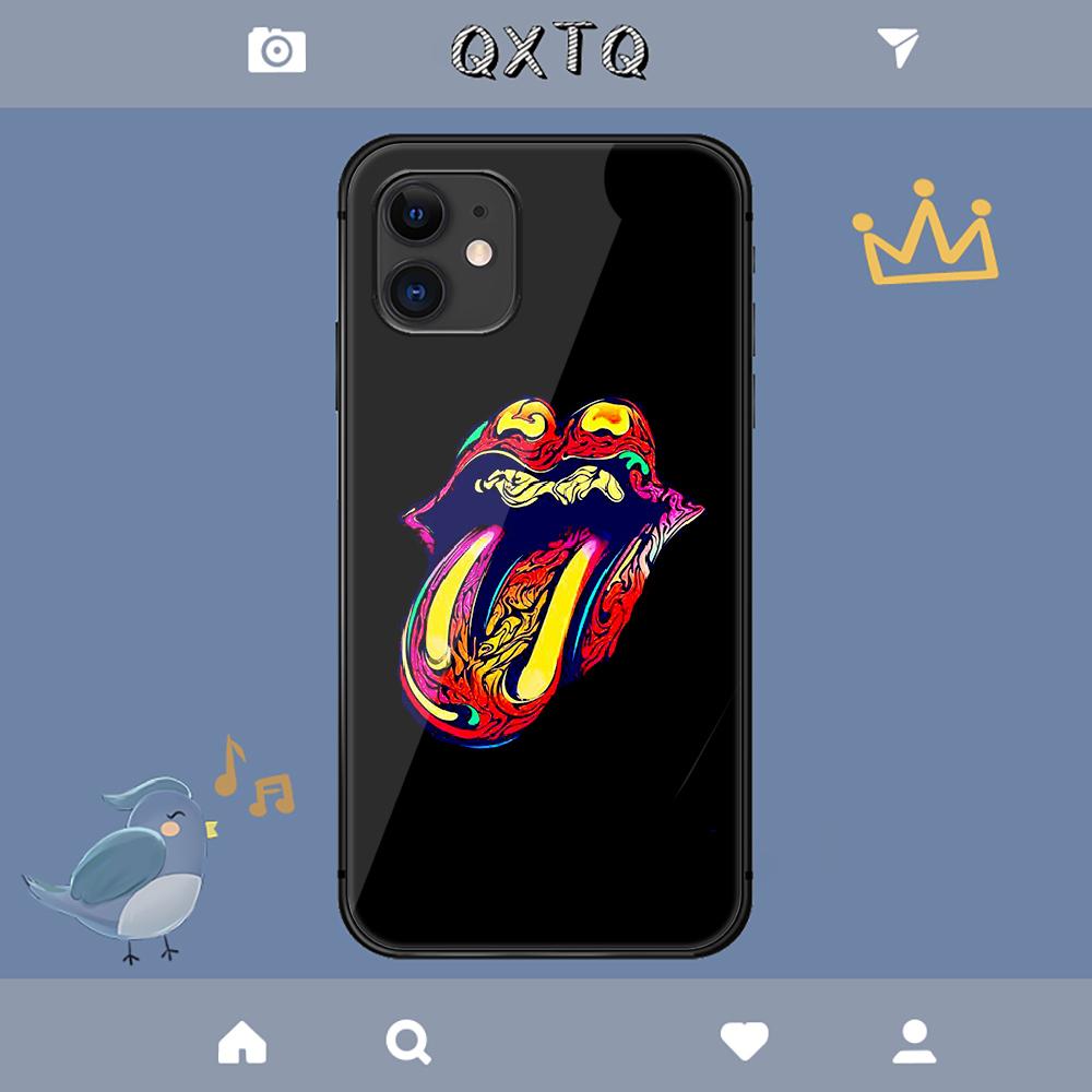 Stones Tongue Rolling Rock Band Capa Para iPhone Samsung Galaxy Redmi Note S 17 16 15 14 13 20 24 25 54 Pro Max Ultra Fe Capa de Vidro Temperado