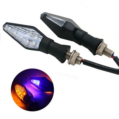 TASWK 2pcs Double Light Motorcycle Indicator Light LED Turn Signal